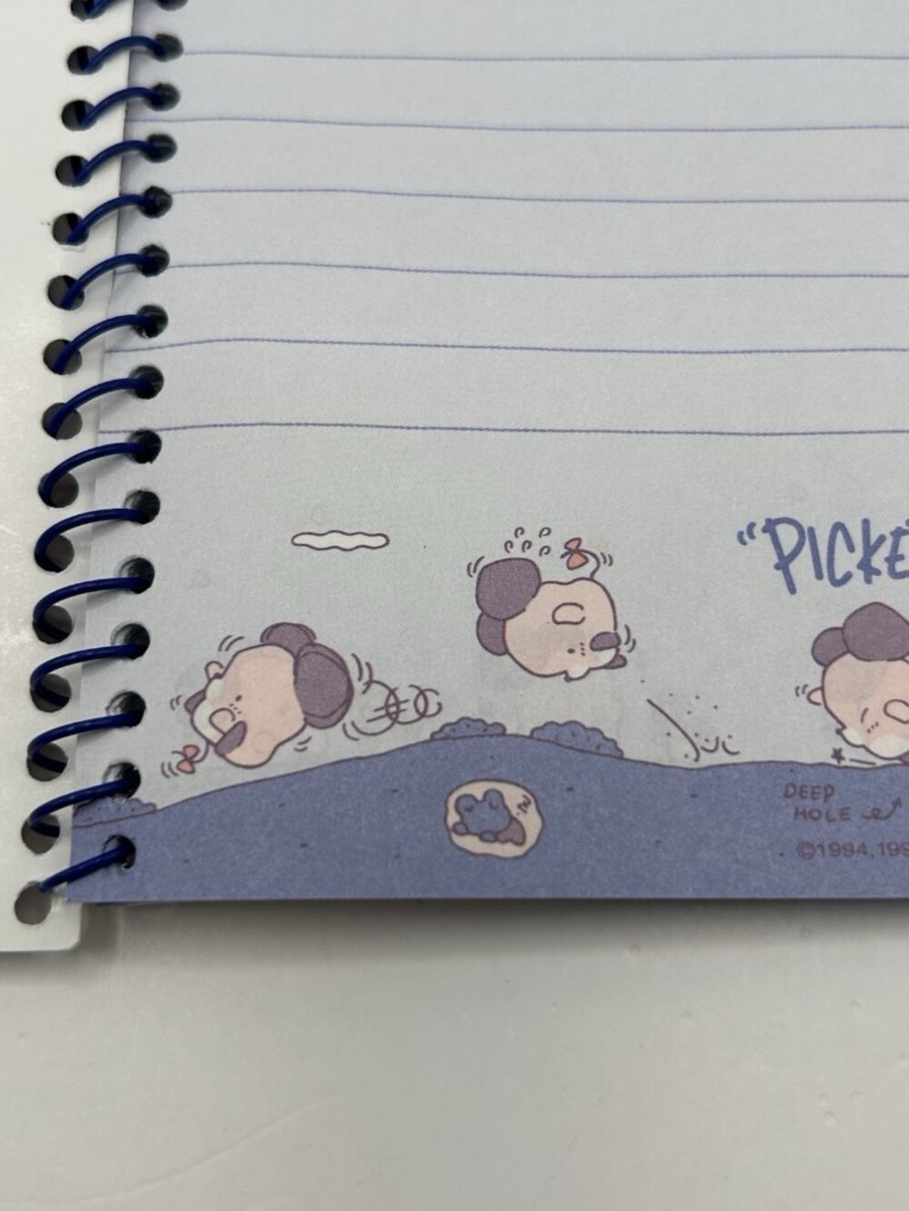 Sanrio 1995 Picke Bicke Spiral Notepad 33 Sheets Vintage Pickebicke Puff Bird - Picture 11 of 16